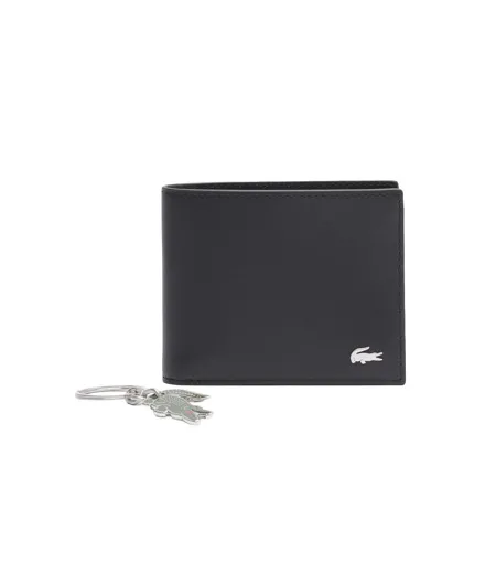 Portefeuille noir homme lacoste farine