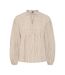 Blouse blanc/beige femme pieces lilia-1