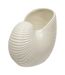 Vase Coquillage en Dolomite Océania 22cm Blanc-1