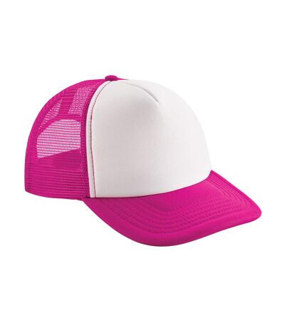 Casquette Trucker Adulte Fuchsia Blanc Beechfield