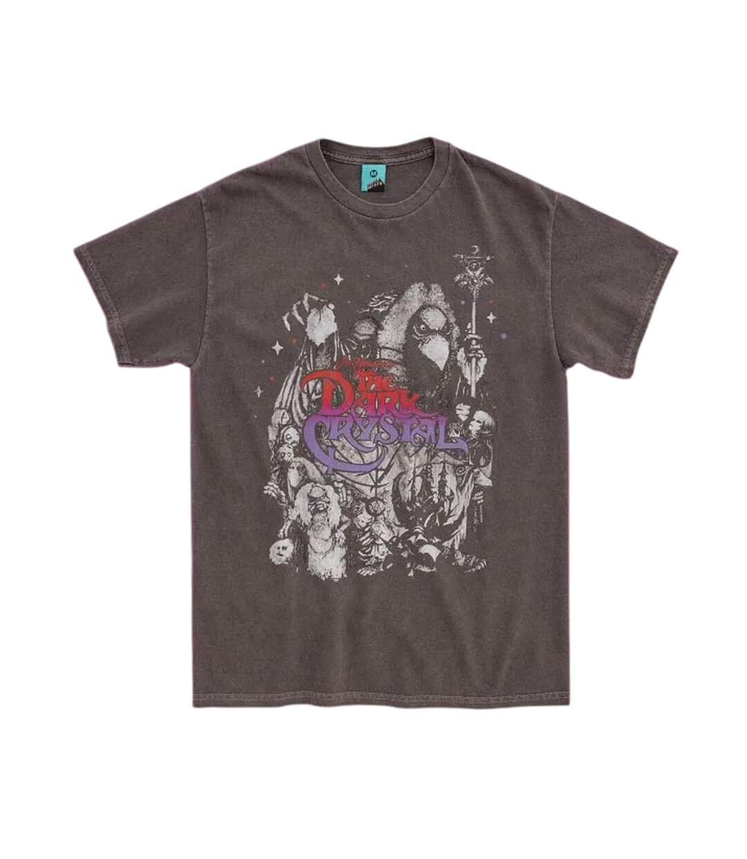 Unisex Adult Eerie Skeksis Vintage Wash T-shirt Black Charcoal Dark Crystal-1