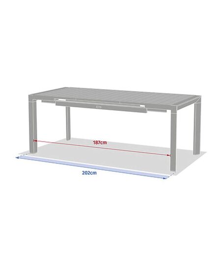 Table de jardin extensible en aluminium 8 places EVASION