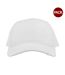 Lot de 2  casquettes rapper adulte blanc Atlantis