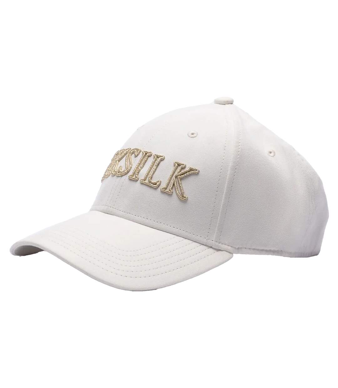 Logo Faux Suede Baseball Cap Ecru SikSilk-1