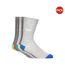 Pack of 5  Mens posical logo crew socks  grey/multicoloured Crosshatch-1