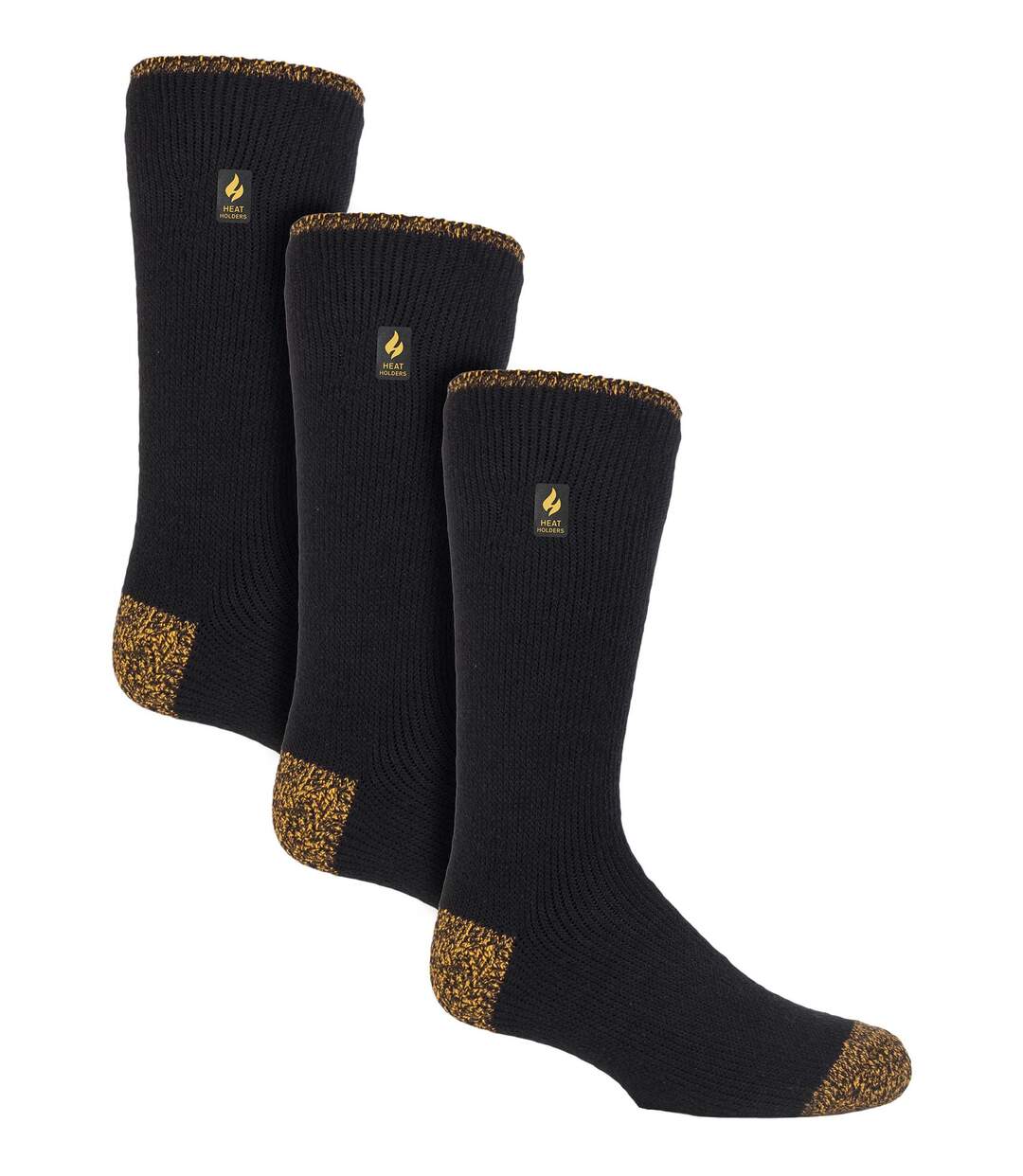 Heat Holders - 3 Paires Homme Chaussettes Hautes Hiver Travail Polaires-1