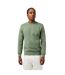 Mens Embroidered Logo Fleece Crew Neck Sweatshirt Thyme Green Lacoste-4