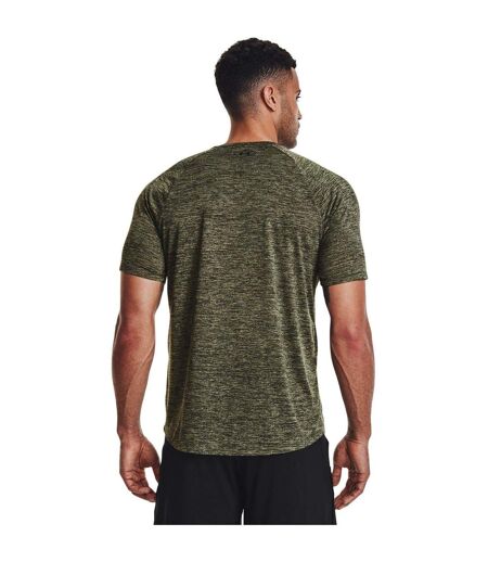 T-shirt Manches Courtes Motif/style Chiné Tech 2.0 Homme Vert Olive Under Armour