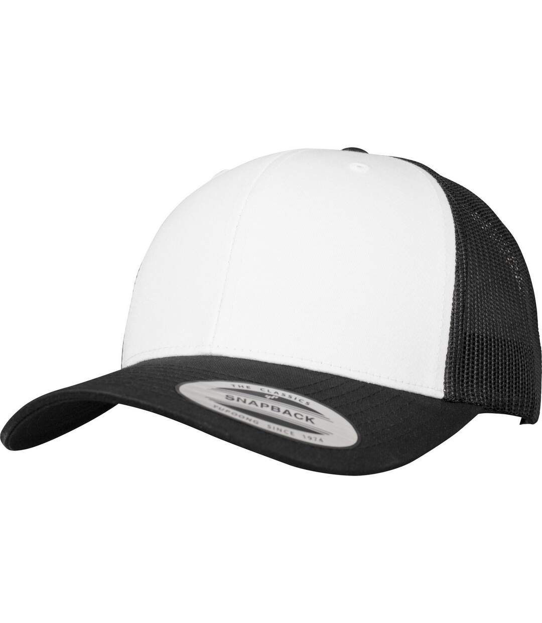 Casquette Trucker The Classic Retro Blanc Noir Yupoong-1