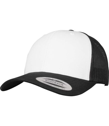 Casquette Trucker The Classic Retro Blanc Noir Yupoong