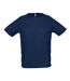 T-shirt Sporty Homme Bleu Marine Français SOLS-1