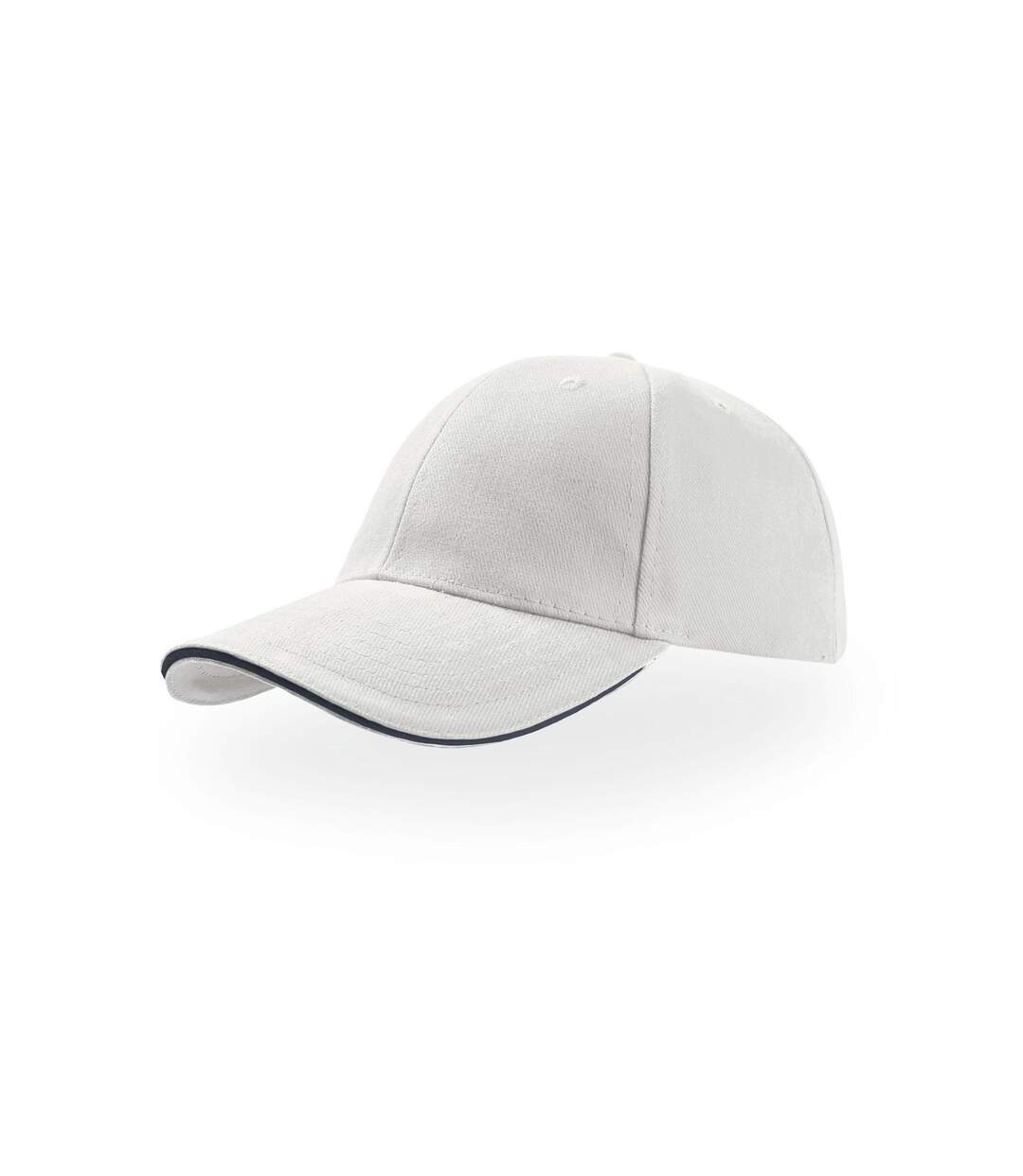 Casquette Sandwich En Coton Épais Mixte Blanc Bleu Marine Atlantis-1
