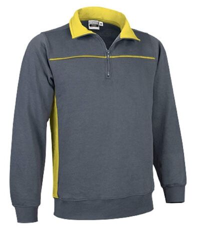 Sweat bicolore - Homme - réf THUNDER - gris et jaune