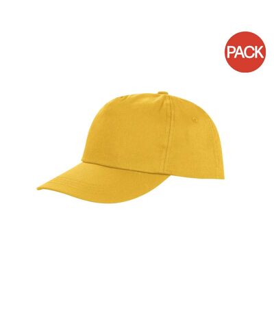 Lot de 2  casquettes houston adulte jaune Result