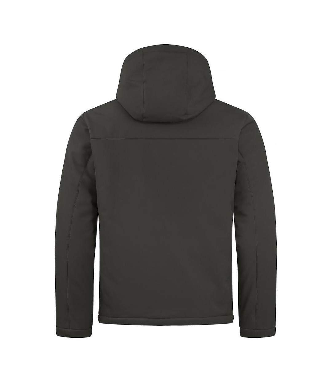 Mens Padded Soft Shell Jacket Dark Grey Clique-2