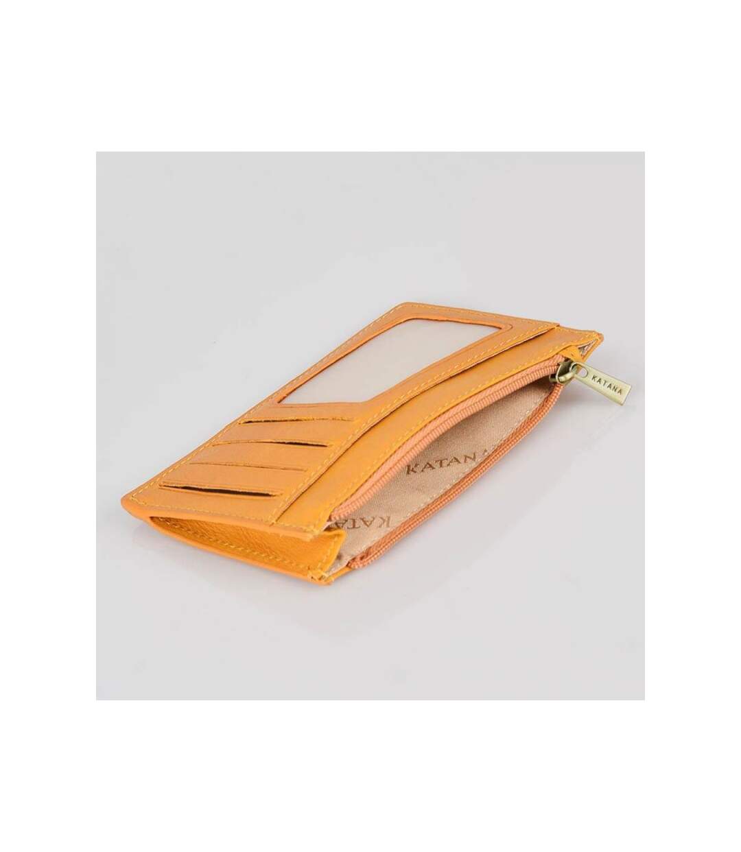 Katana - Porte-cartes compact en cuir - jaune - 8762-3