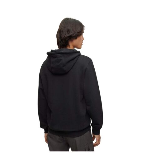 Mens Zebra Hoodie Black Hugo
