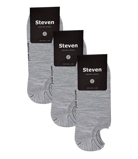 Steven - 3 Pairs Mens Merino Wool Invisible Socks