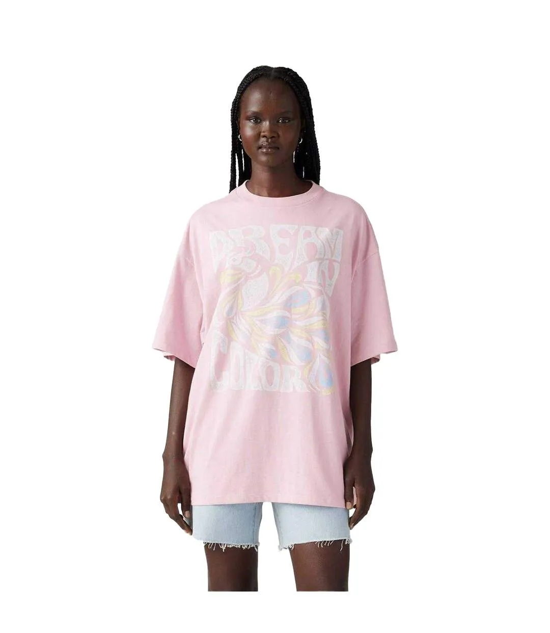 Womens/ladies Logo T-shirt Fragrant Lilac Levis-4