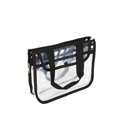 Trousse de Toilette Vanity 27cm Transparent & Noir