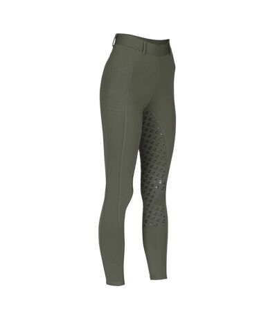 Womens/ladies albany horse riding tights deep green Aubrion