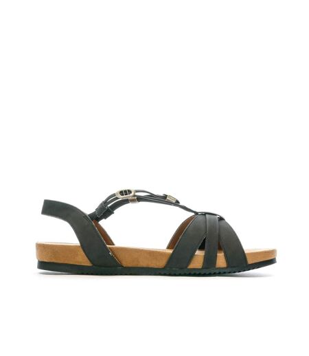 Sandales noir femme relife jyltane