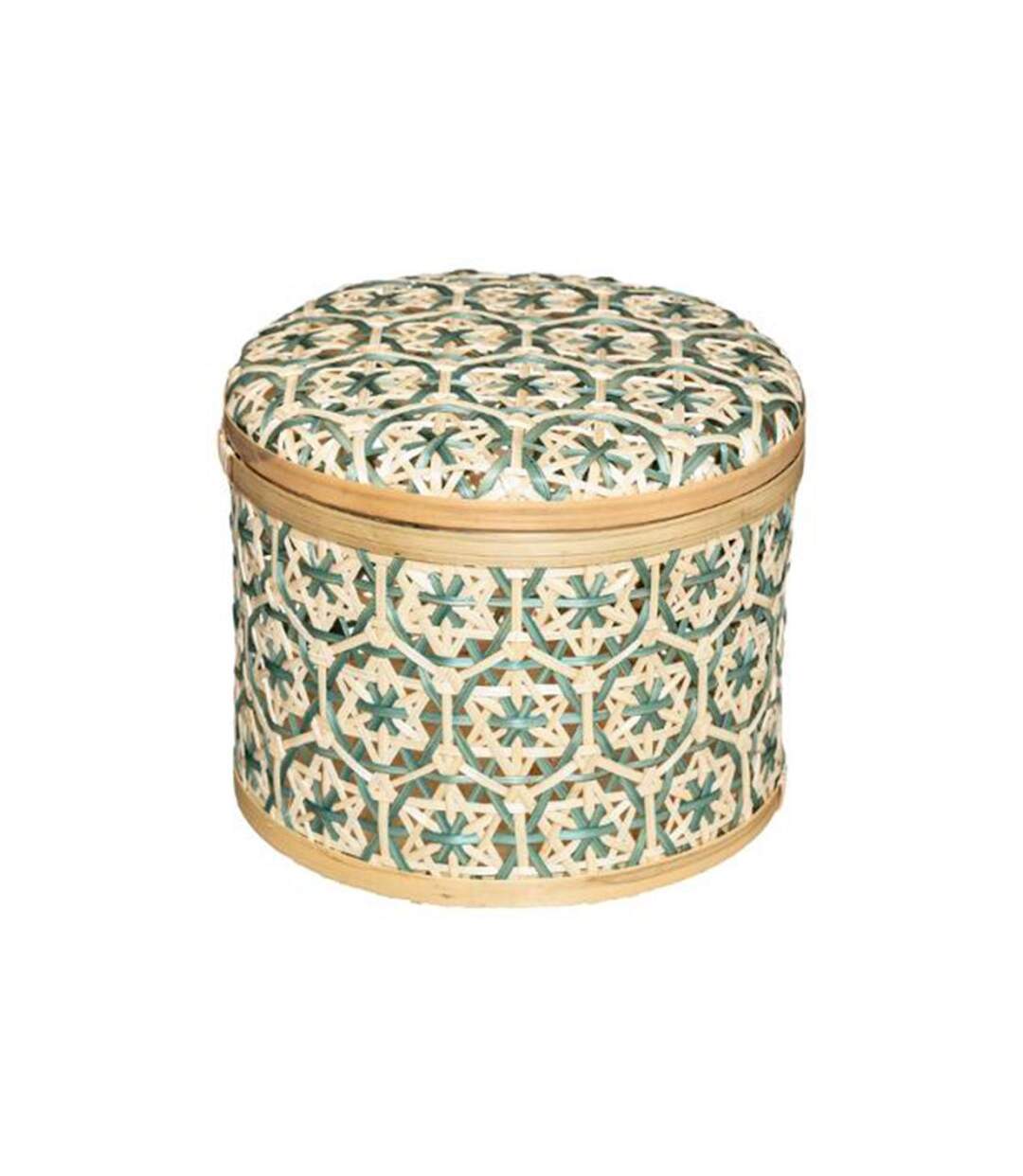Lot de 2 Boîtes de Rangement Idylle Folk 20cm Bleu-2