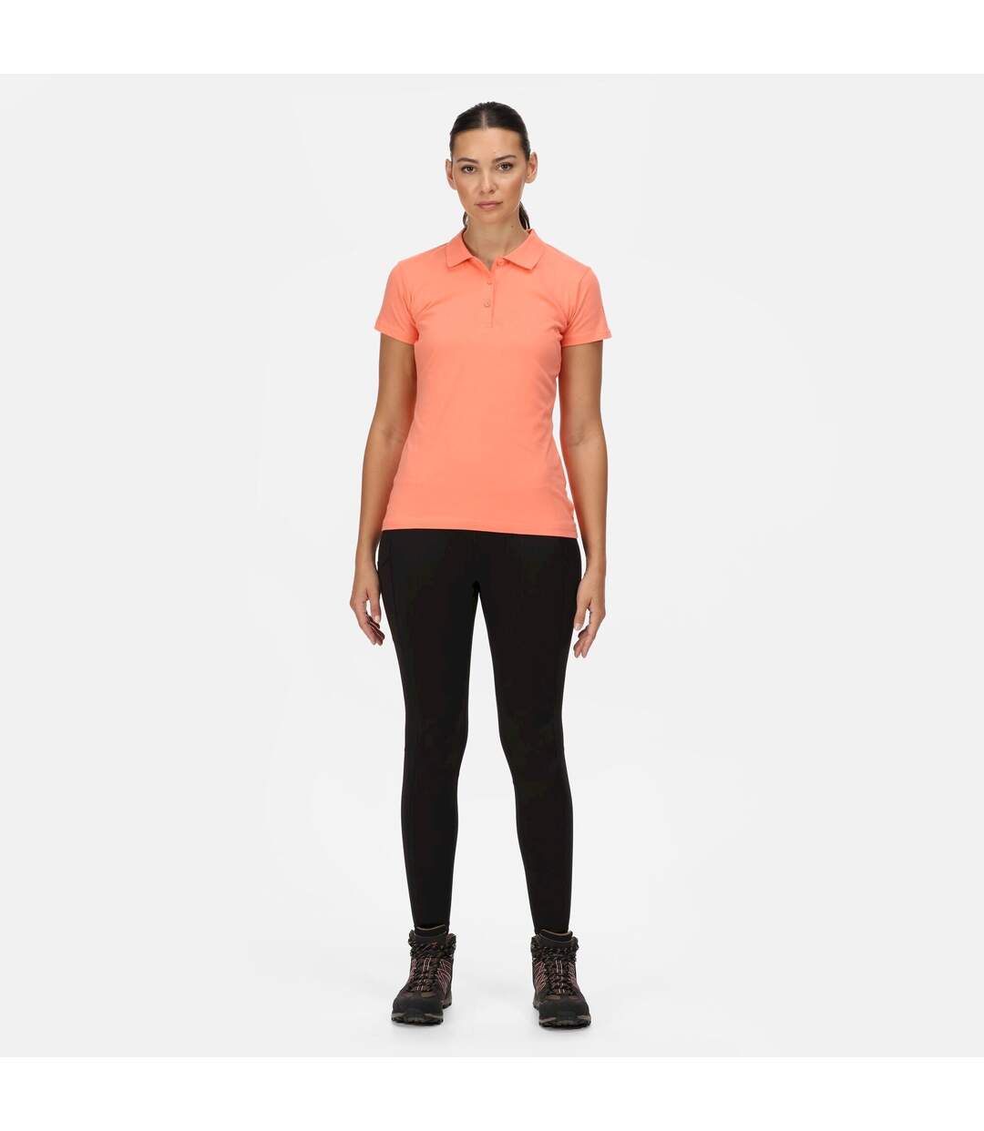 Womens/ladies Sinton Polo Shirt Fusion Coral Regatta-1