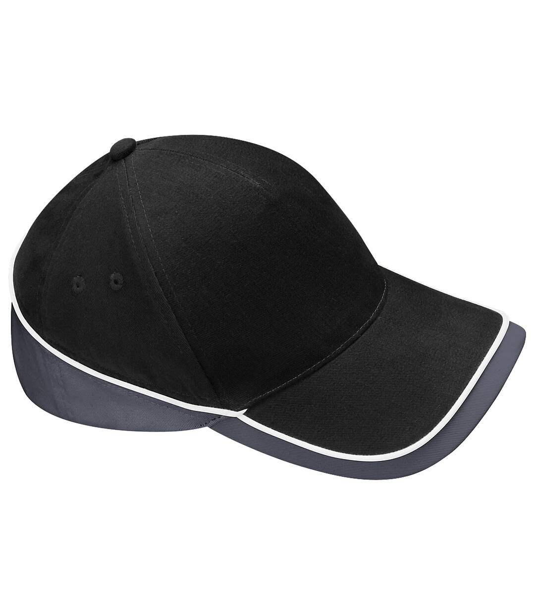 Casquette de baseball unisexe noir/gris Beechfield-1