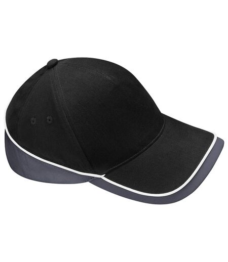 Beechfield Unisex Teamwear Competition Cap Baseball / Headwear (Black/Classic Red)