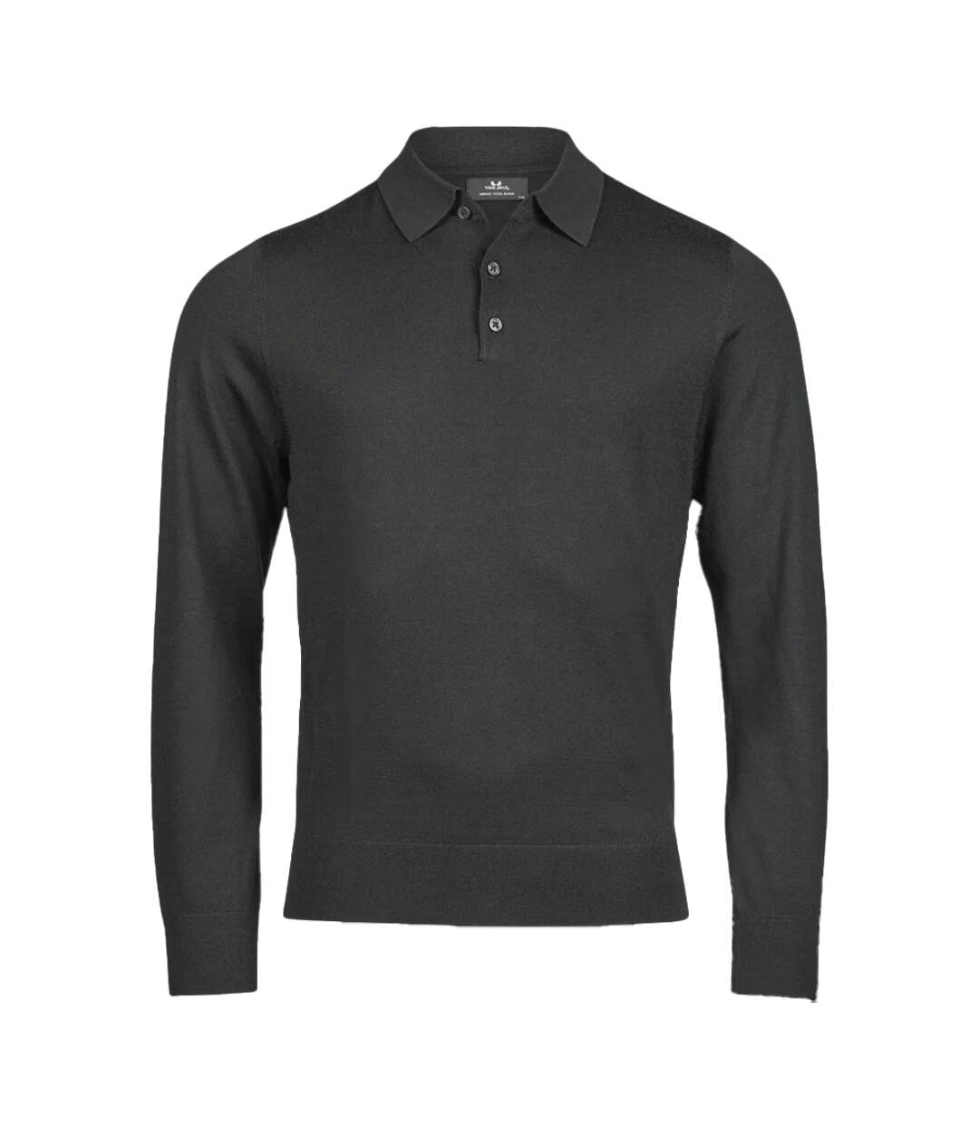 Polo Manches Longues Homme Vert Tee Jays-1