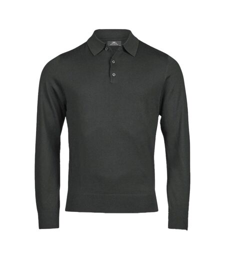 Polo Manches Longues Homme Vert Tee Jays