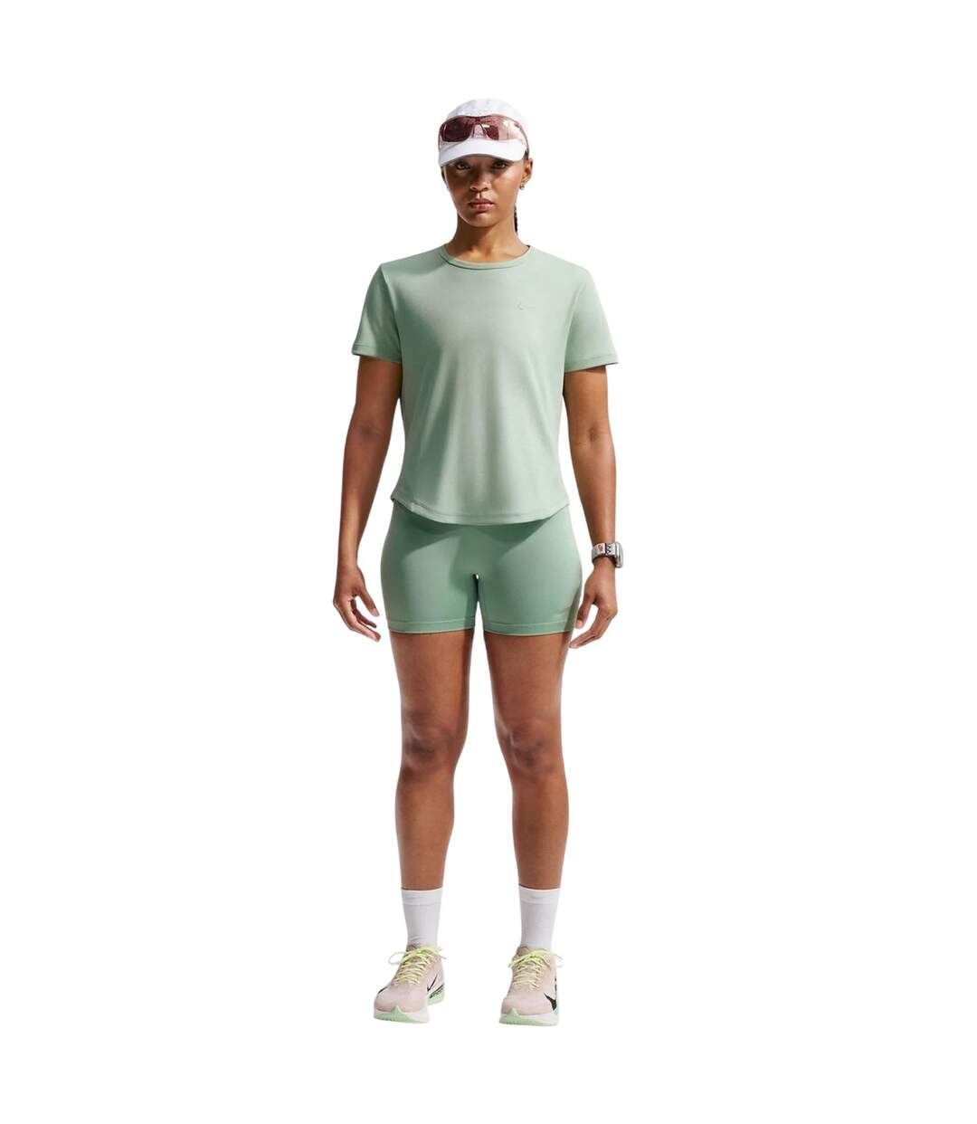 Haut Motif/style Swoosh Femme Vert Nike-1