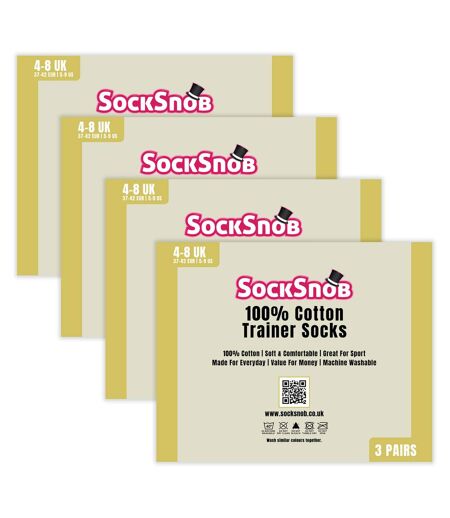 Lot de 12 chaussettes de sport 100 % coton pour femme