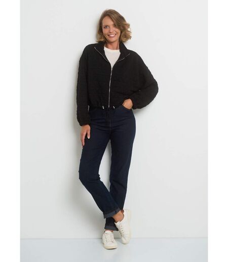 Veste zippée matelassée avec col montant