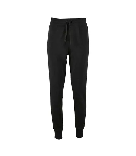 Womens/ladies Jake Slim Jogging Bottoms Black SOLS