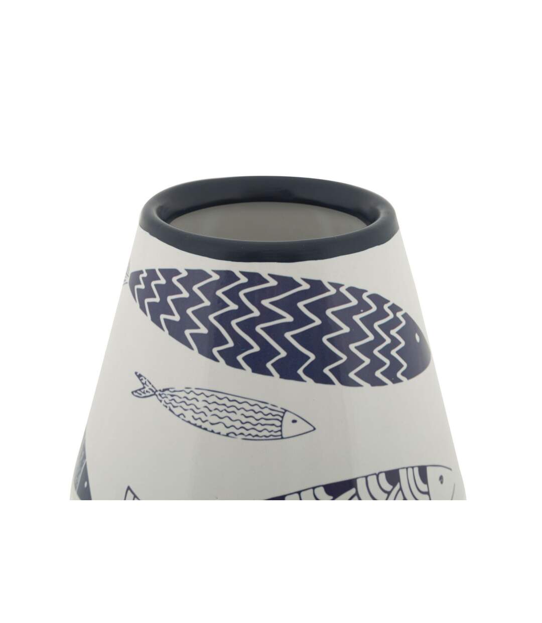 Vase Double en Céramique Poissons 34cm Multicolore-3