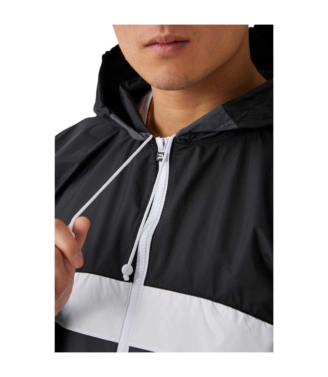 Mens Classic Cagoule Black White Grey Patrick-4