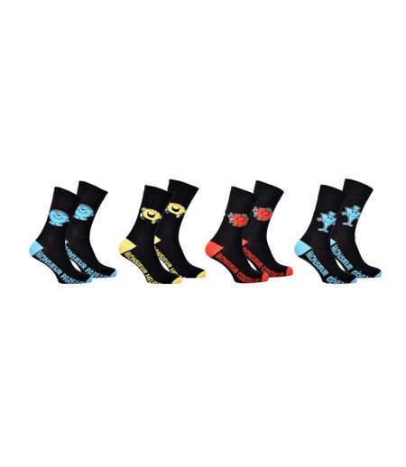 Chaussettes homme MONSIEUR MADAME en Coton -Assortiment modèles photos selon arrivages- - Pack de 4
