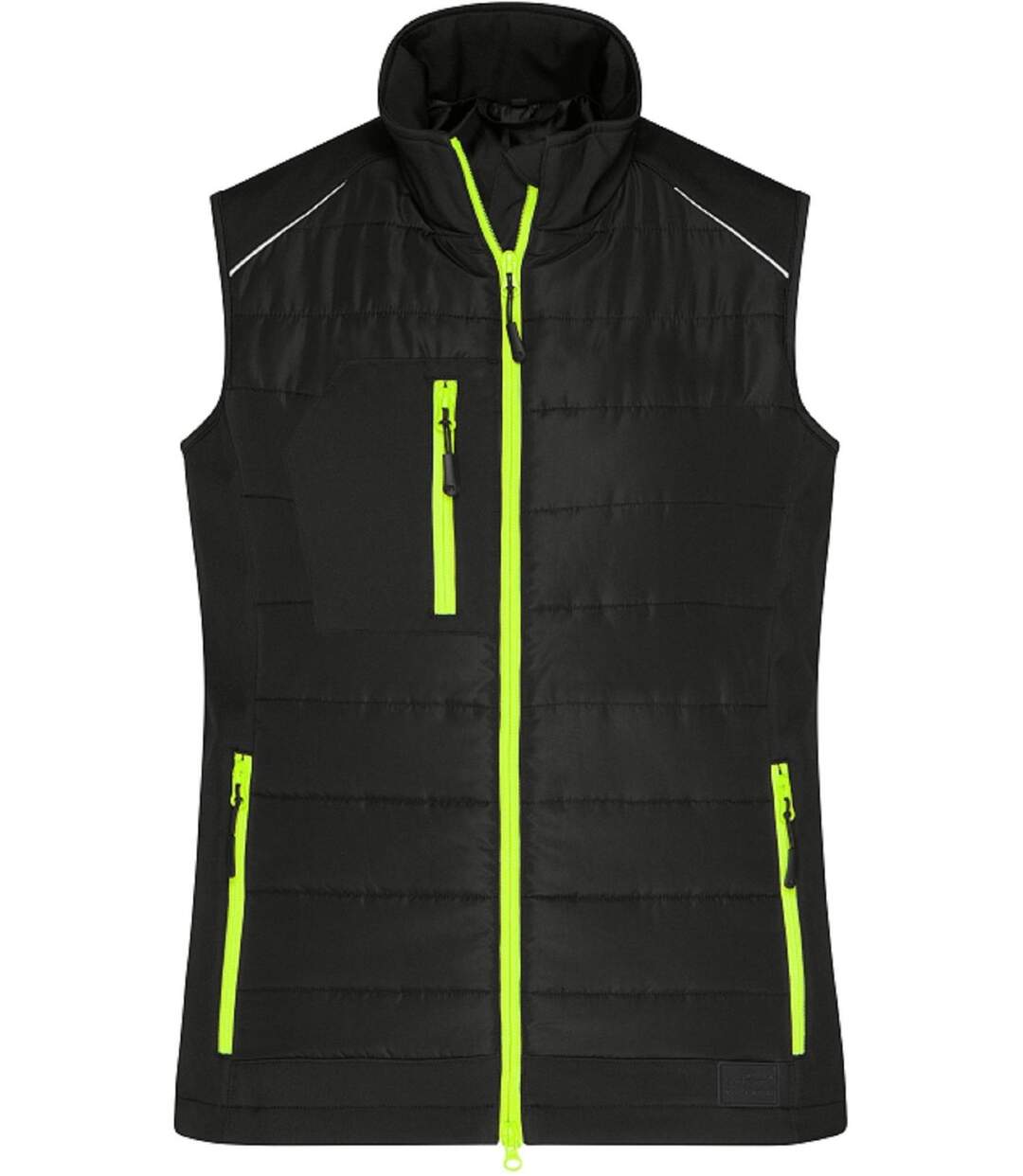 Bodywarmer technique - Femme - JN1821 - noir et jaune néon