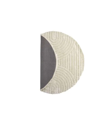 Tapis Déco Texturé Rond Niklas 200cm Blanc
