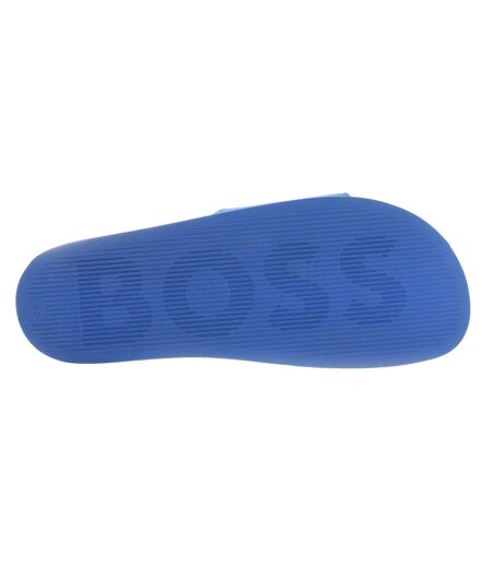 Claquettes italian-made homme bleu Boss