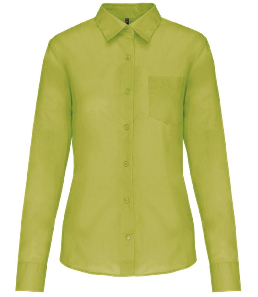 Chemise popeline manches longues - Femme - K549 - vert lime-2