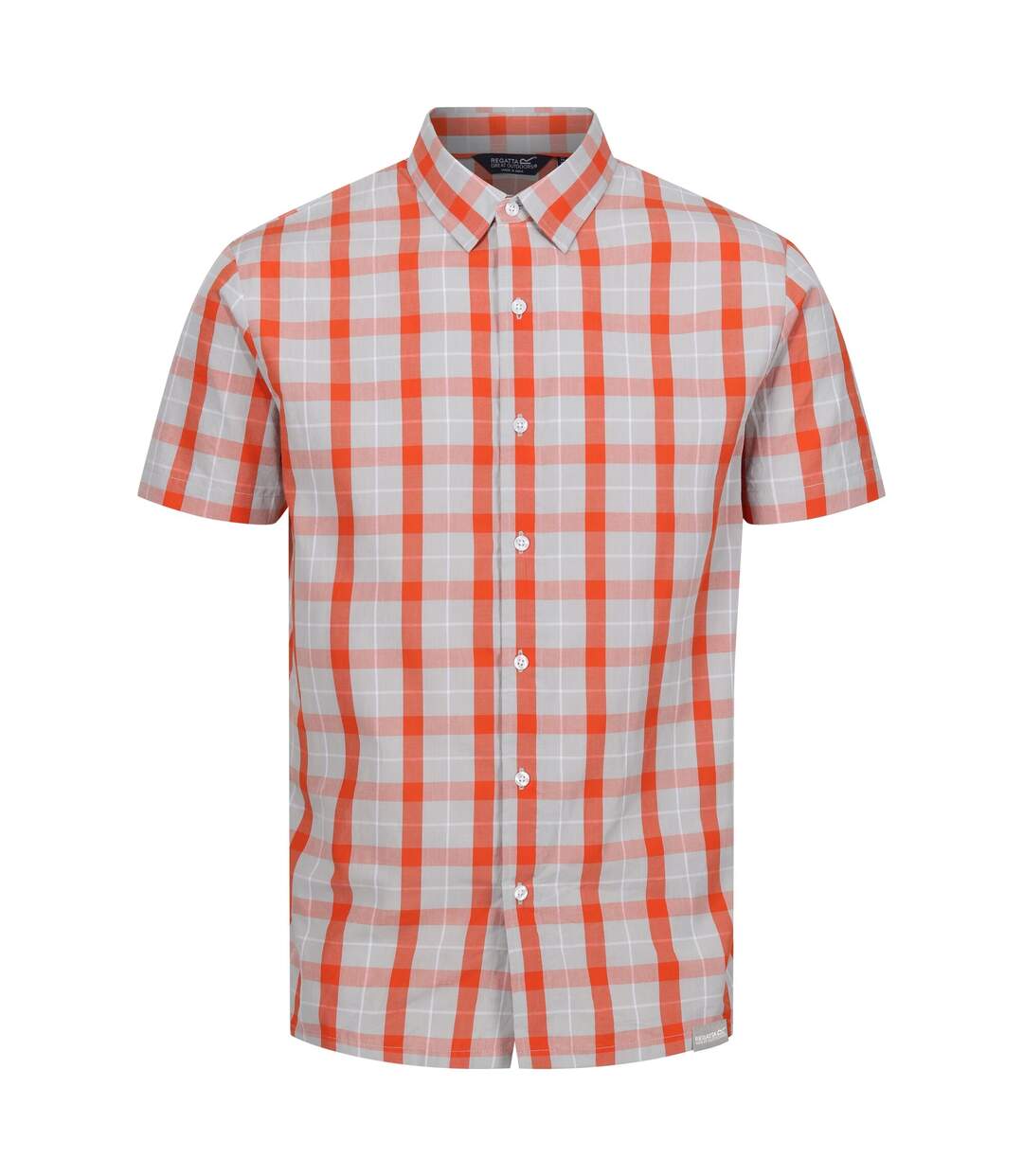 Chemise denmoor homme gris argenté / rouge orangé Regatta