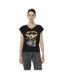 T-shirt femme uni col V avec print devant Pilote Vondutch-1