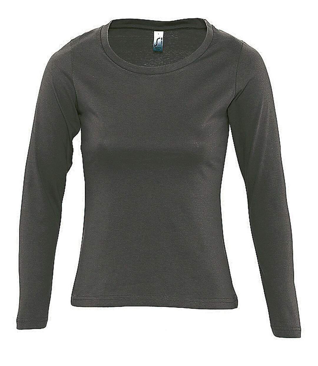 T-shirt manches longues FEMME - 11425 - gris foncé