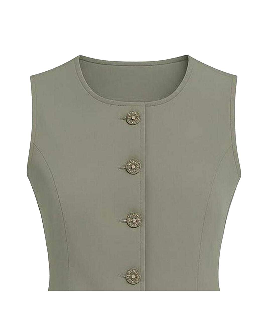 Womens/ladies Waistcoat Khaki Green I Saw It First-3