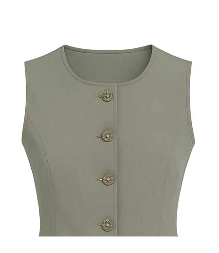 Womens/ladies Waistcoat Khaki Green I Saw It First