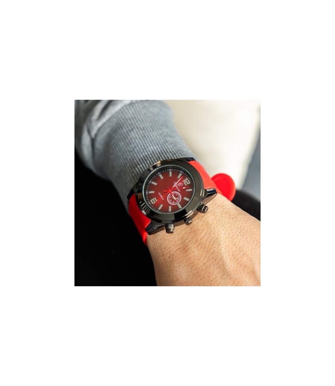 Belle Montre Homme Silicone Rouge CHTIME