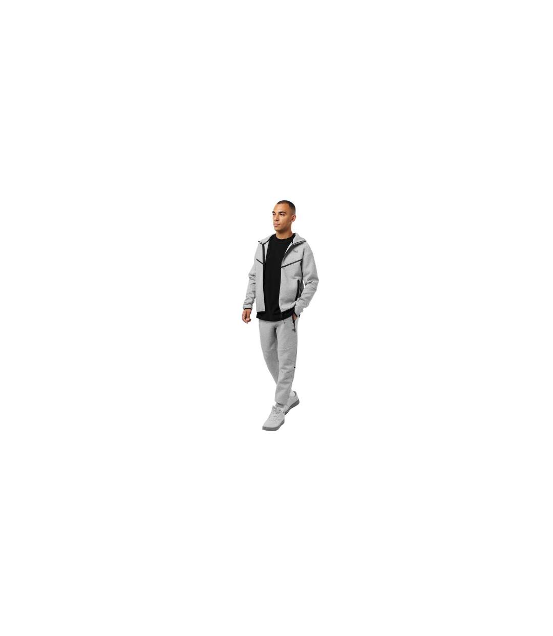 Mens Athletic Jogging Bottoms Grey Marl Everlast-1